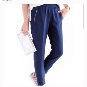 J. Crew Turner zip navy jogger pants
